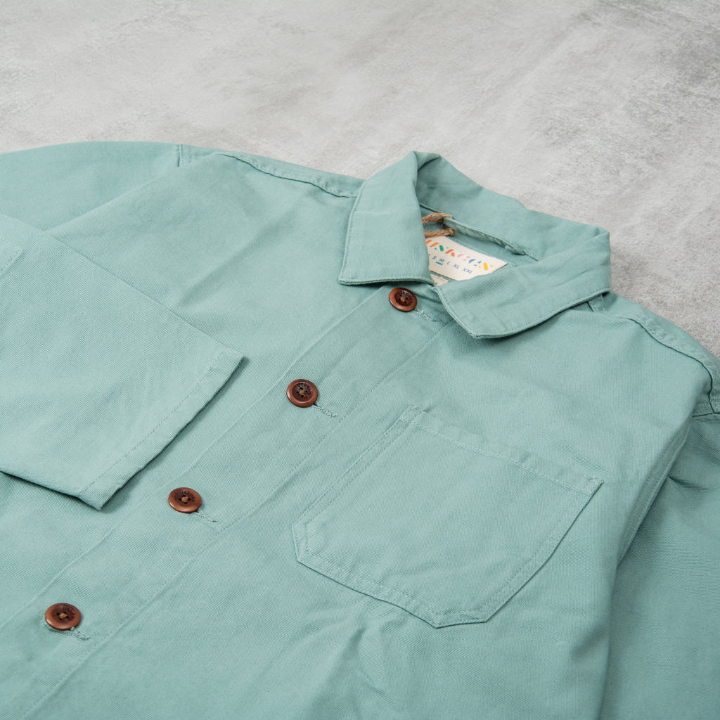 Uskees 3001 Button Overshirt - Eucaplyptus 2