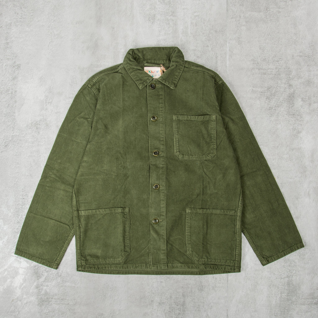 Uskees 3001 Buttoned Cord Overshirt - Coriander 1