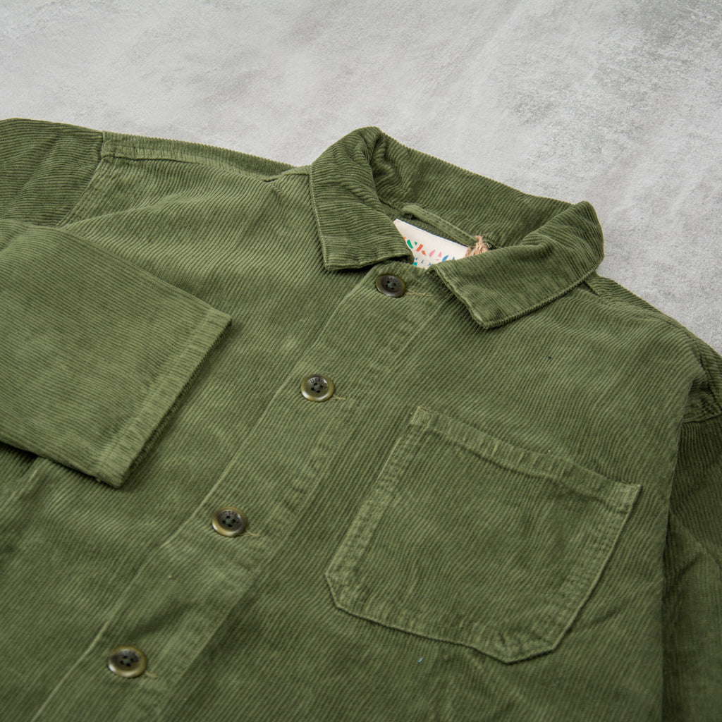 Uskees 3001 Buttoned Cord Overshirt - Coriander 2