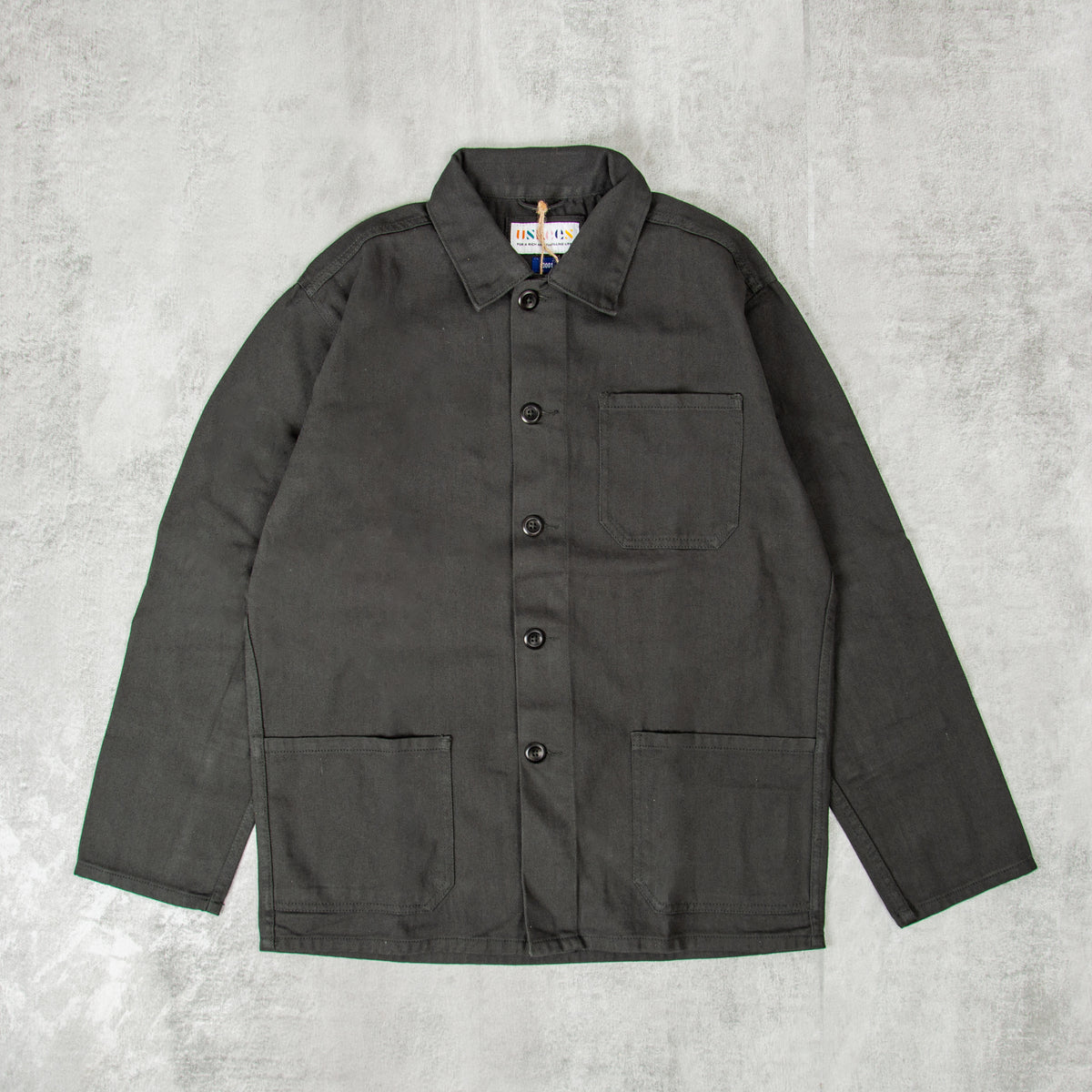 Buy the Uskees 3001 Buttoned Cord Overshirt - Charcoal @Union Clothing ...