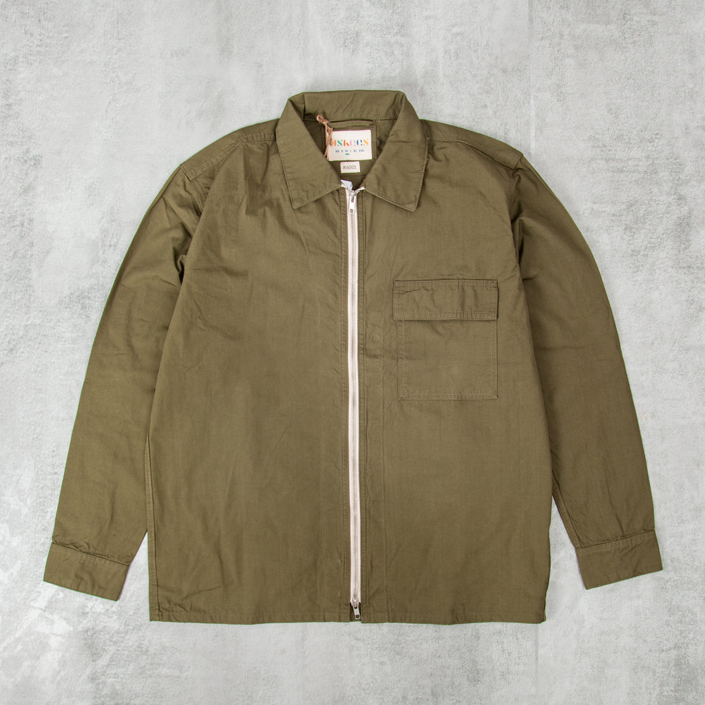 Uskees 6002 Lightweight Zip Front Jacket - Olive 1