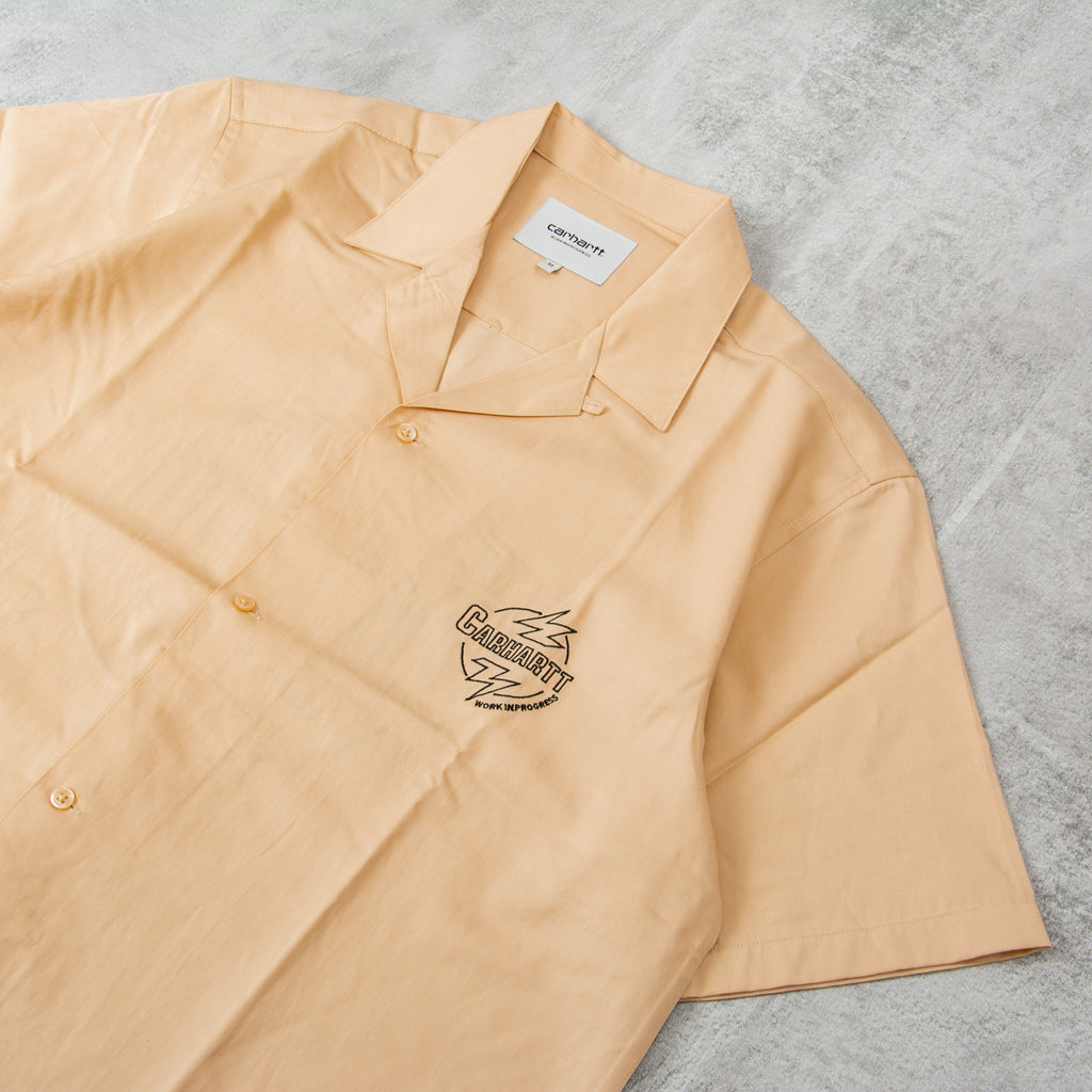 Carhartt WIP Ablaze S/S Shirt - Cornsilk / Black 4