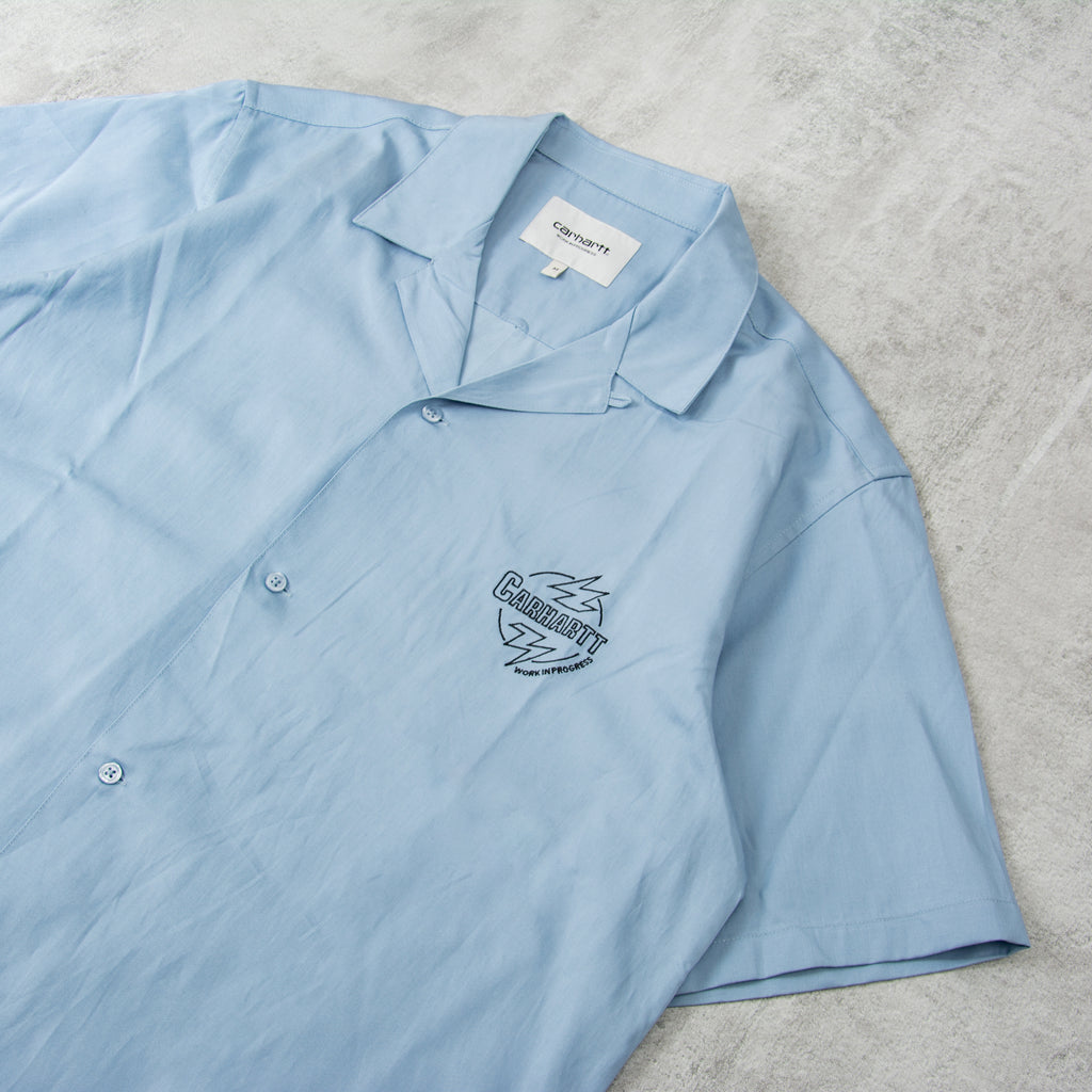 Carhartt WIP Ablaze S/S Shirt - Misty Sky / Black 4