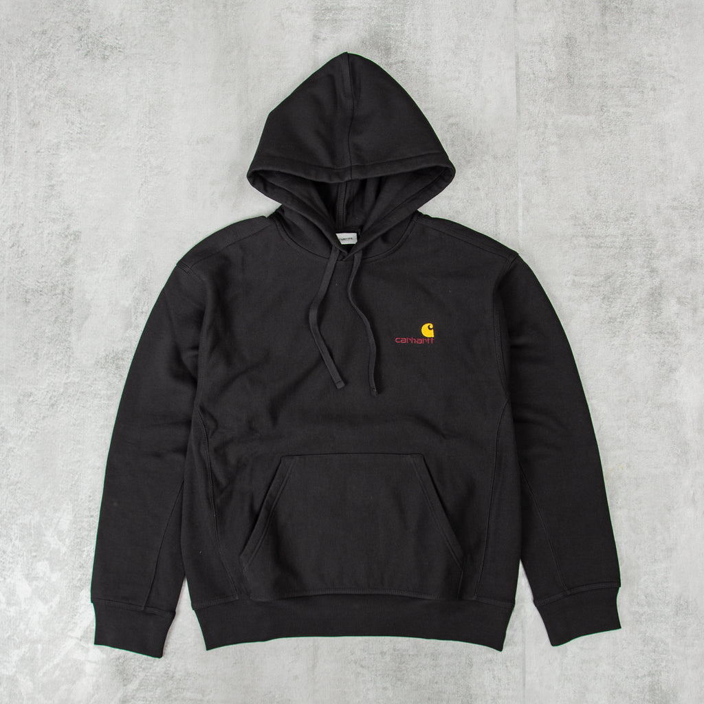 Carhartt WIP American Script Hooded Sweat - Black 1