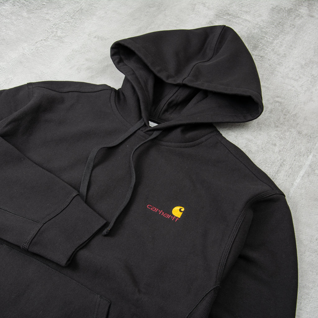 Carhartt WIP American Script Hooded Sweat - Black 2