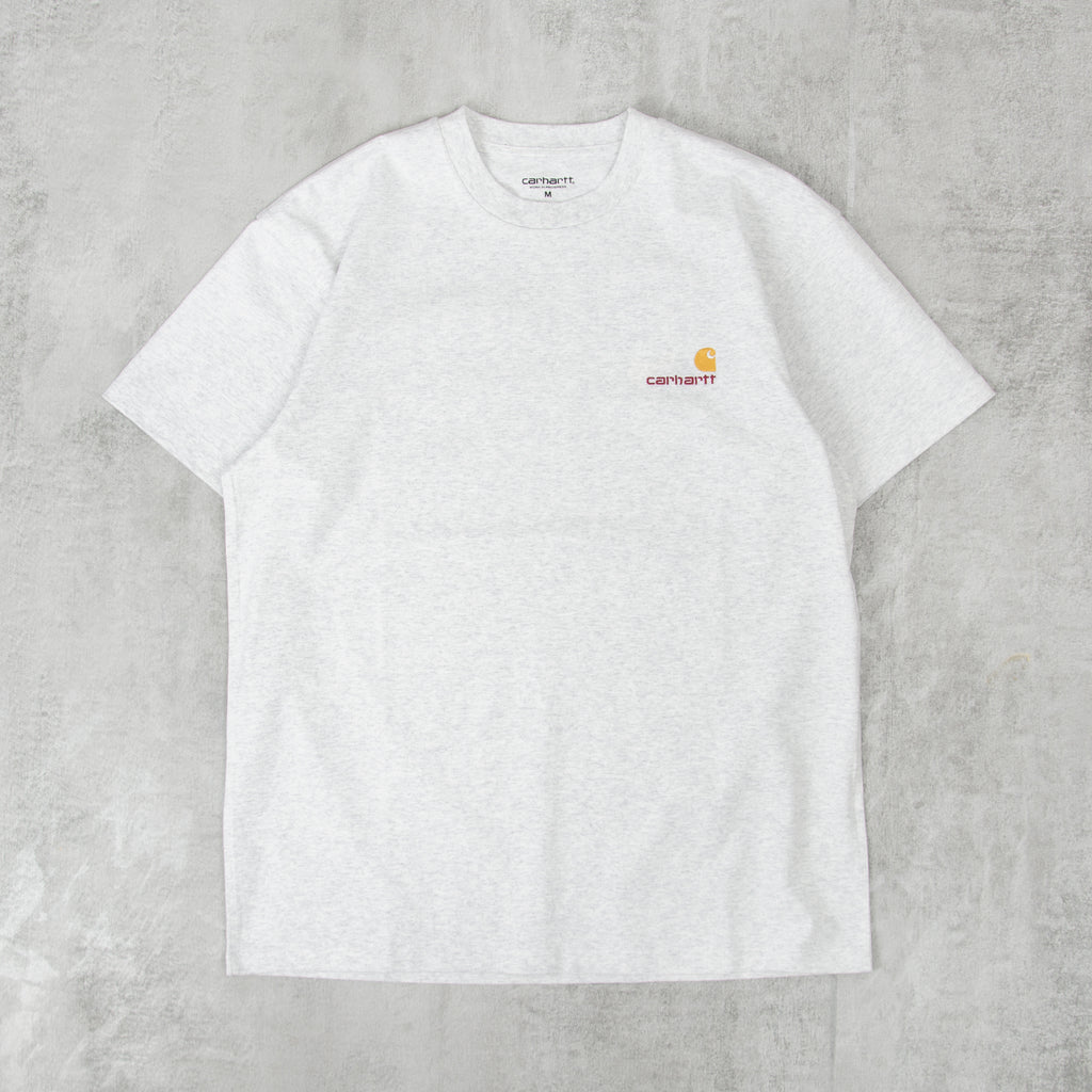 Carhartt WIP American Script S/S Tee - Ash Heather 1