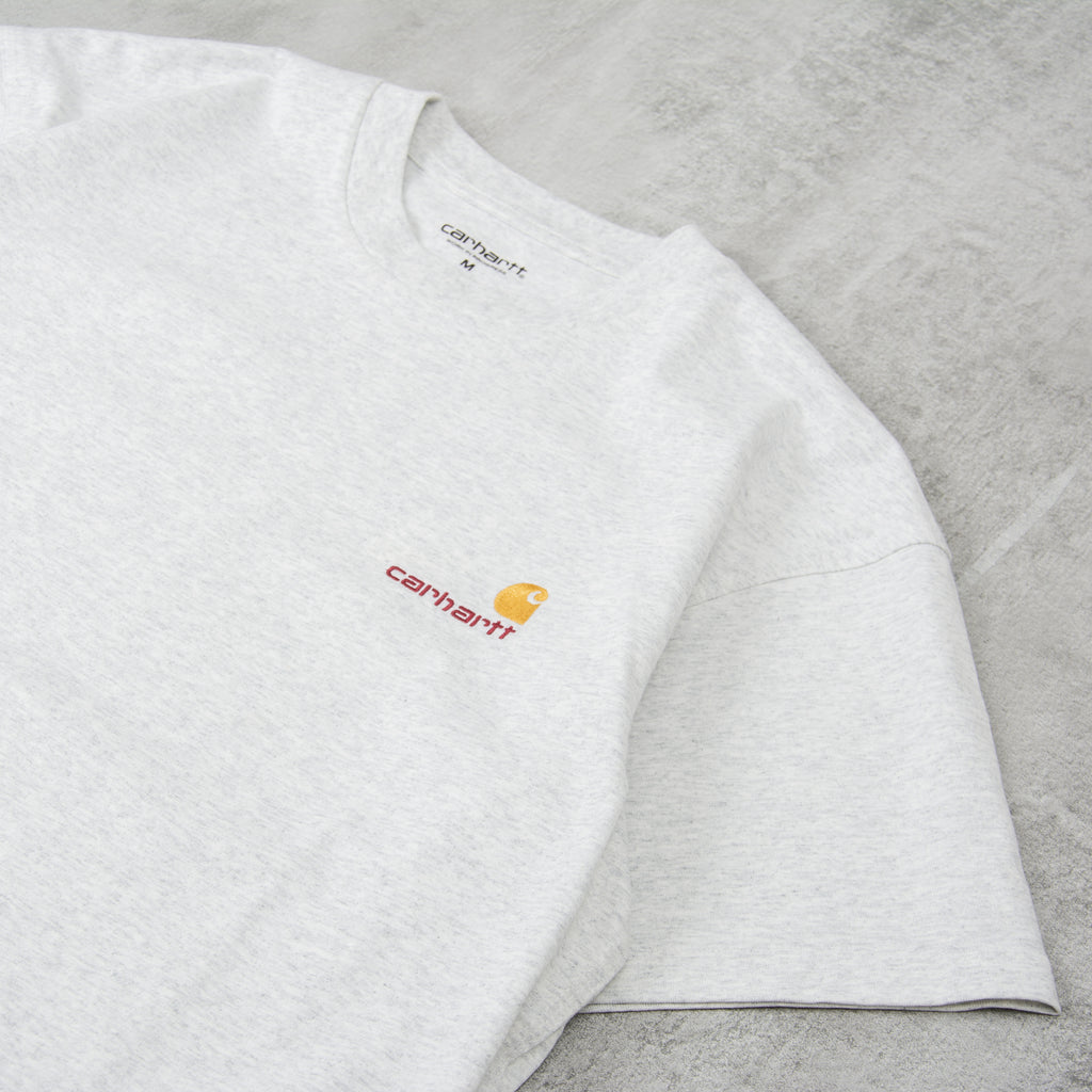 Carhartt WIP American Script S/S Tee - Ash Heather 2