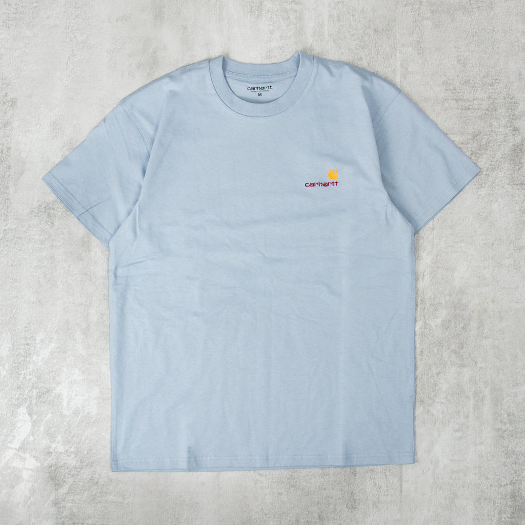 Carhartt WIP American Script S/S Tee - Frosted Blue 1