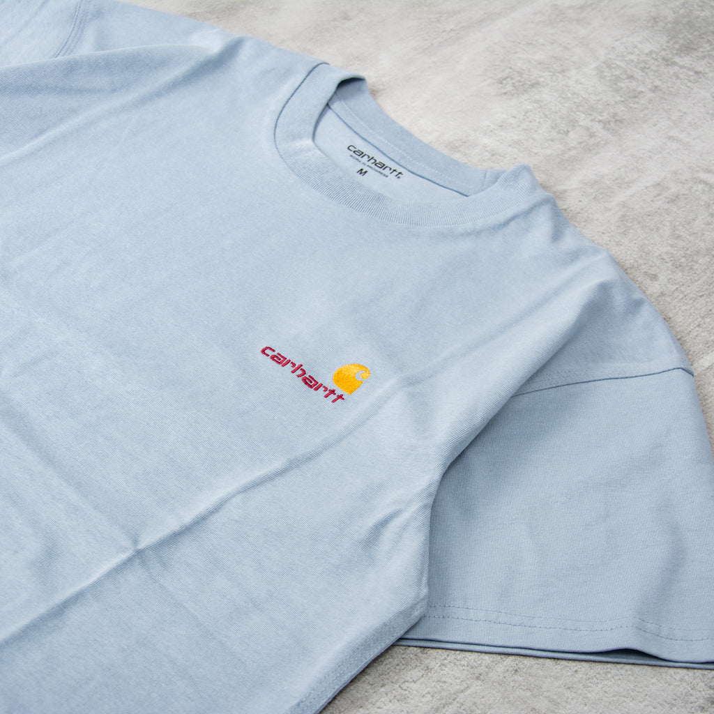 Carhartt WIP American Script S/S Tee - Frosted Blue 2