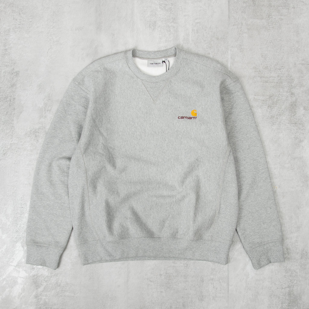 Carhartt WIP American Script Sweat - Grey Heather 1