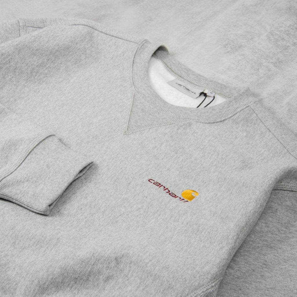 Carhartt WIP American Script Sweat - Grey Heather 2