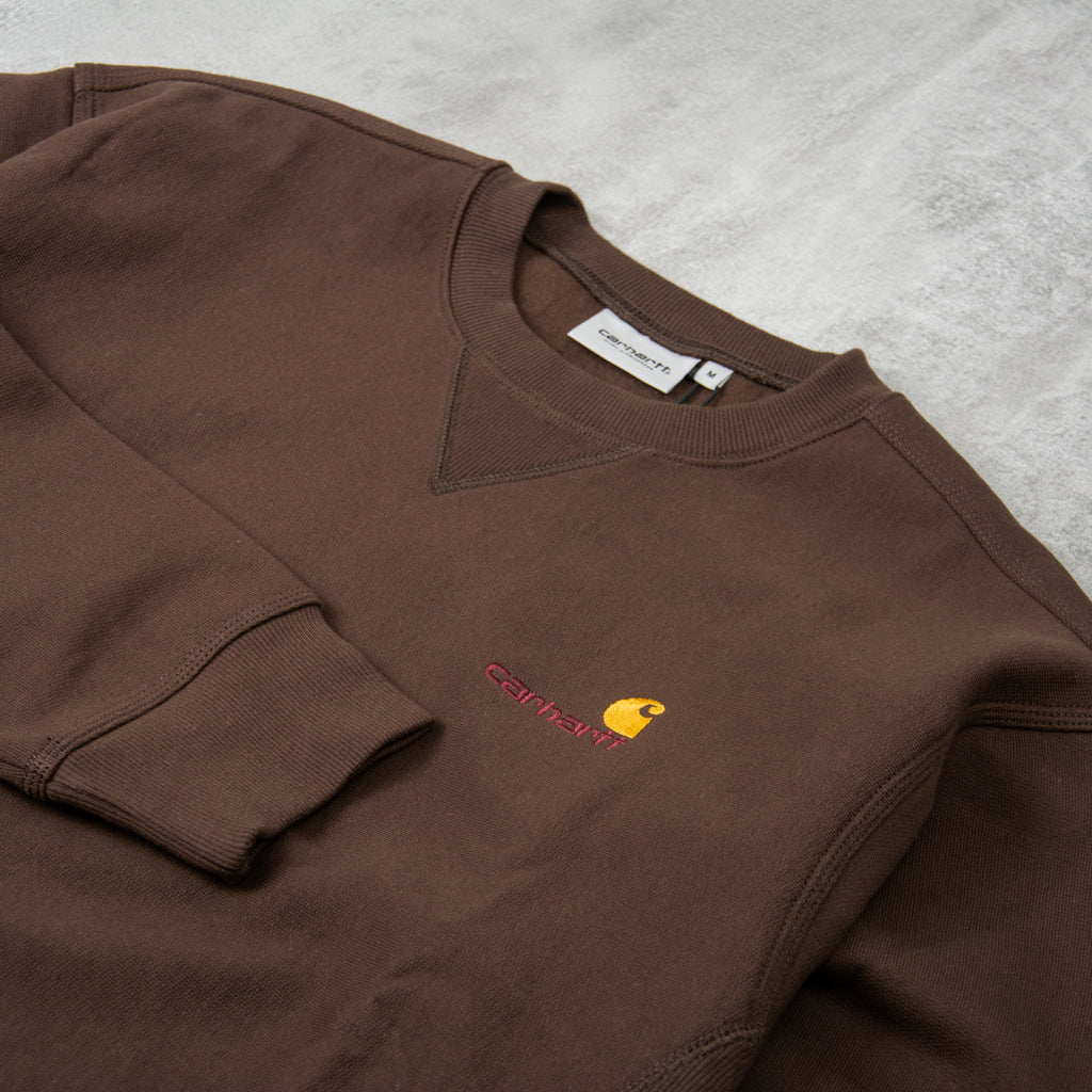 Carhartt WIP American Script Sweat - Tobacco 2