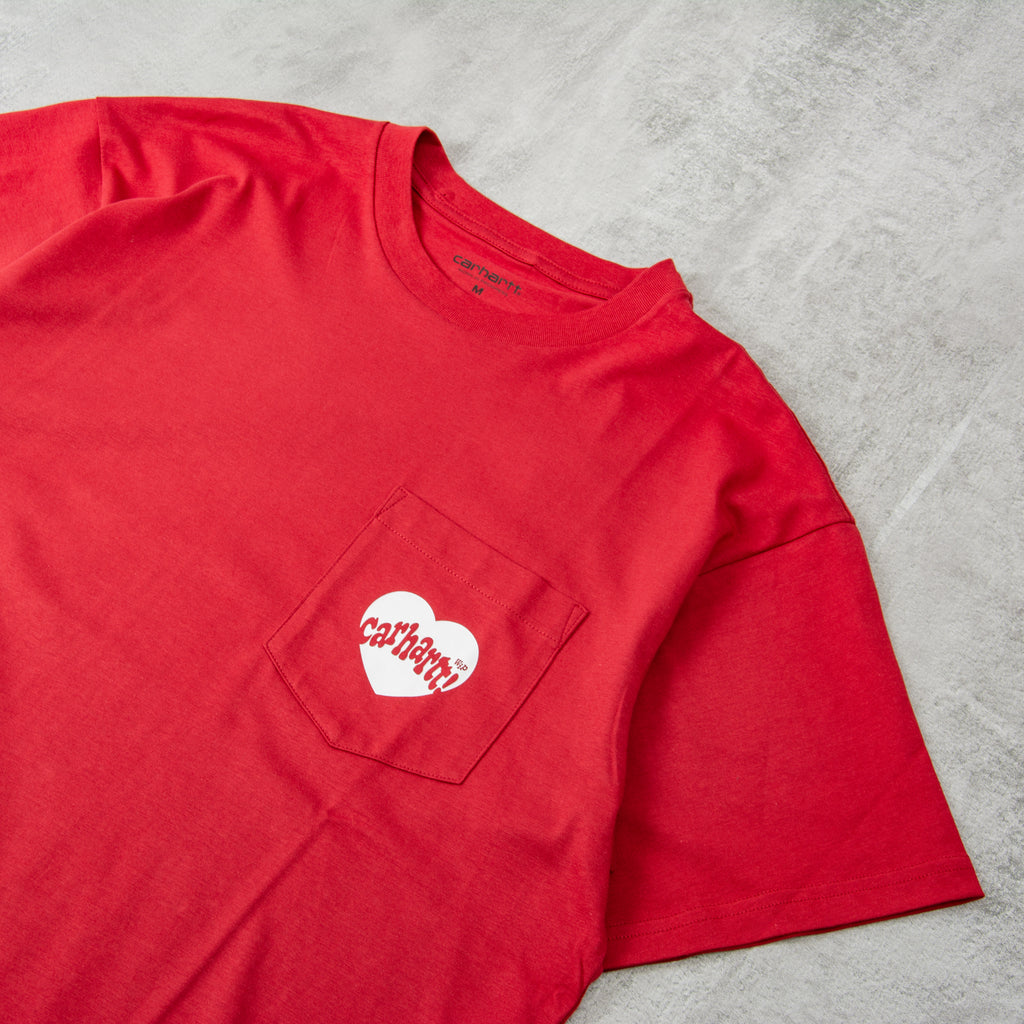 Carhartt WIP Amor Pocket Tee - Tuscany / White 2