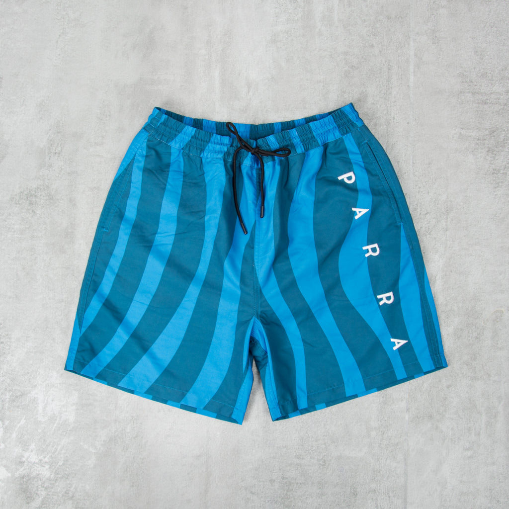 By Parra Aqua Weed Waves Swim Shorts - Greek Blue / Teal 1