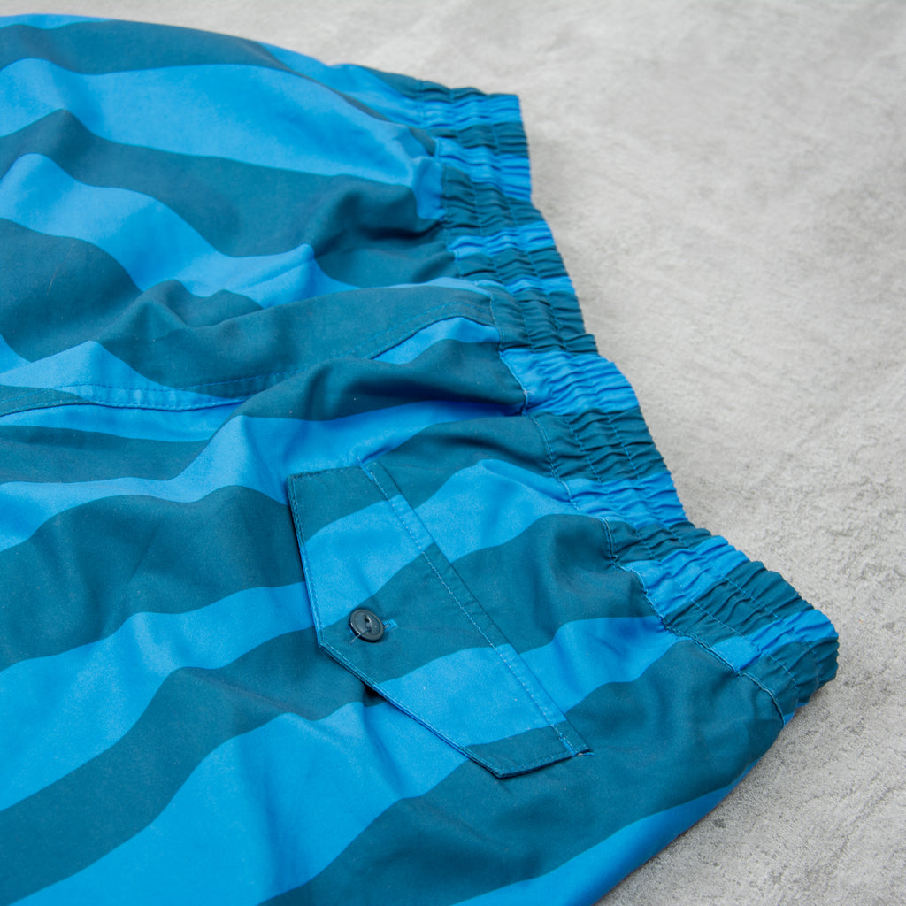 By Parra Aqua Weed Waves Swim Shorts - Greek Blue / Teal 3