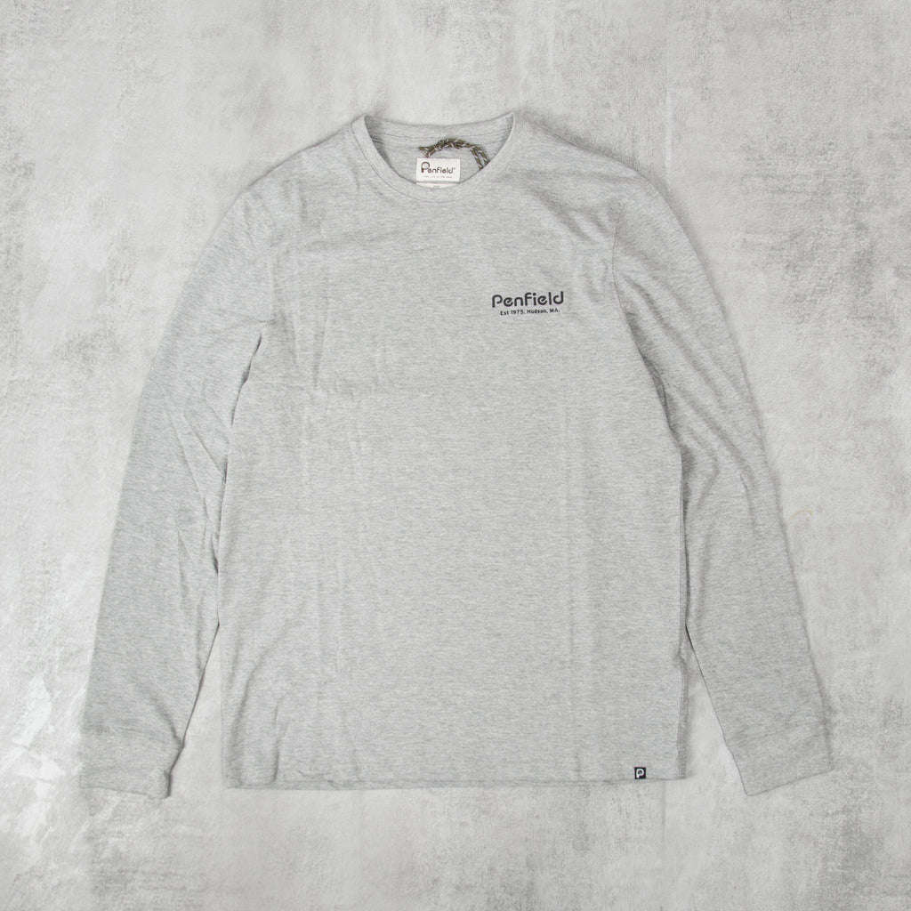 Penfield Arc Mountain L/S Tee - Grey Heather 1