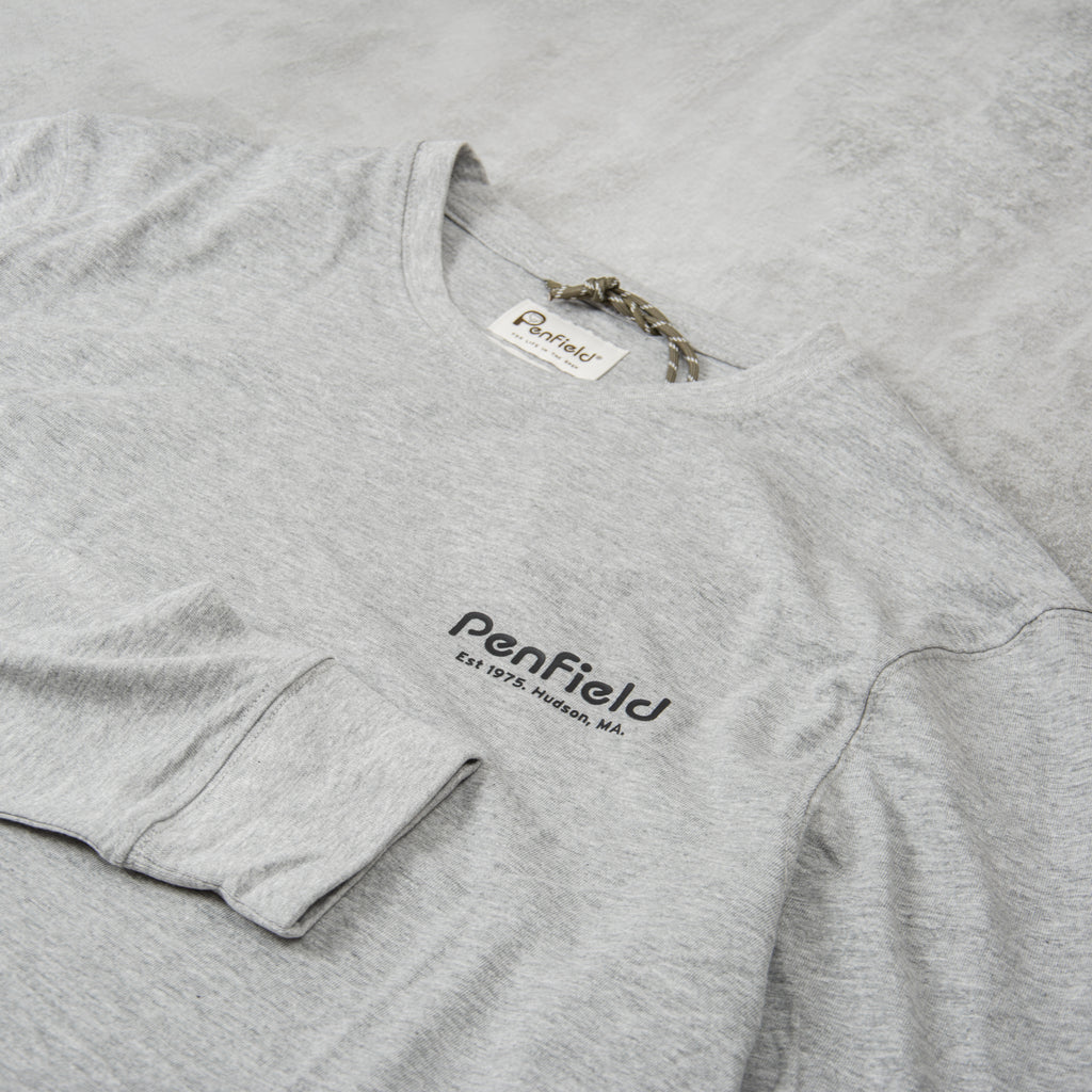 Penfield Arc Mountain L/S Tee - Grey Heather 2