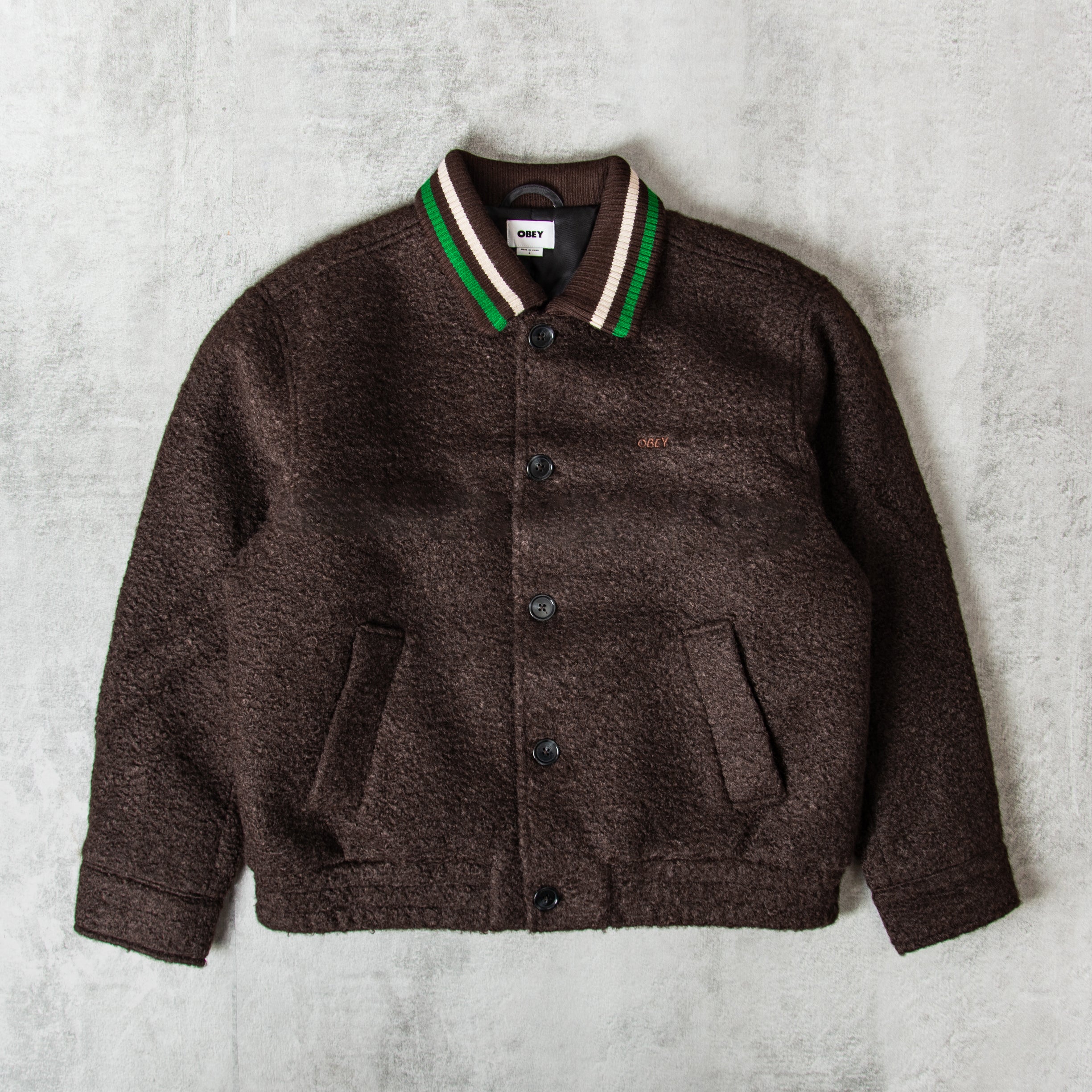 Buy the Obey Arden Blouson Jacket - Java Brown@Union Clothing