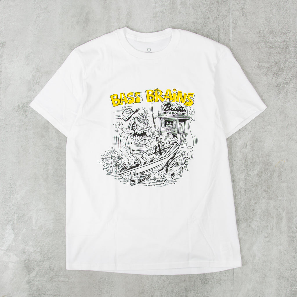 Brixton Bass Brains Monster S/S Tee - White 1