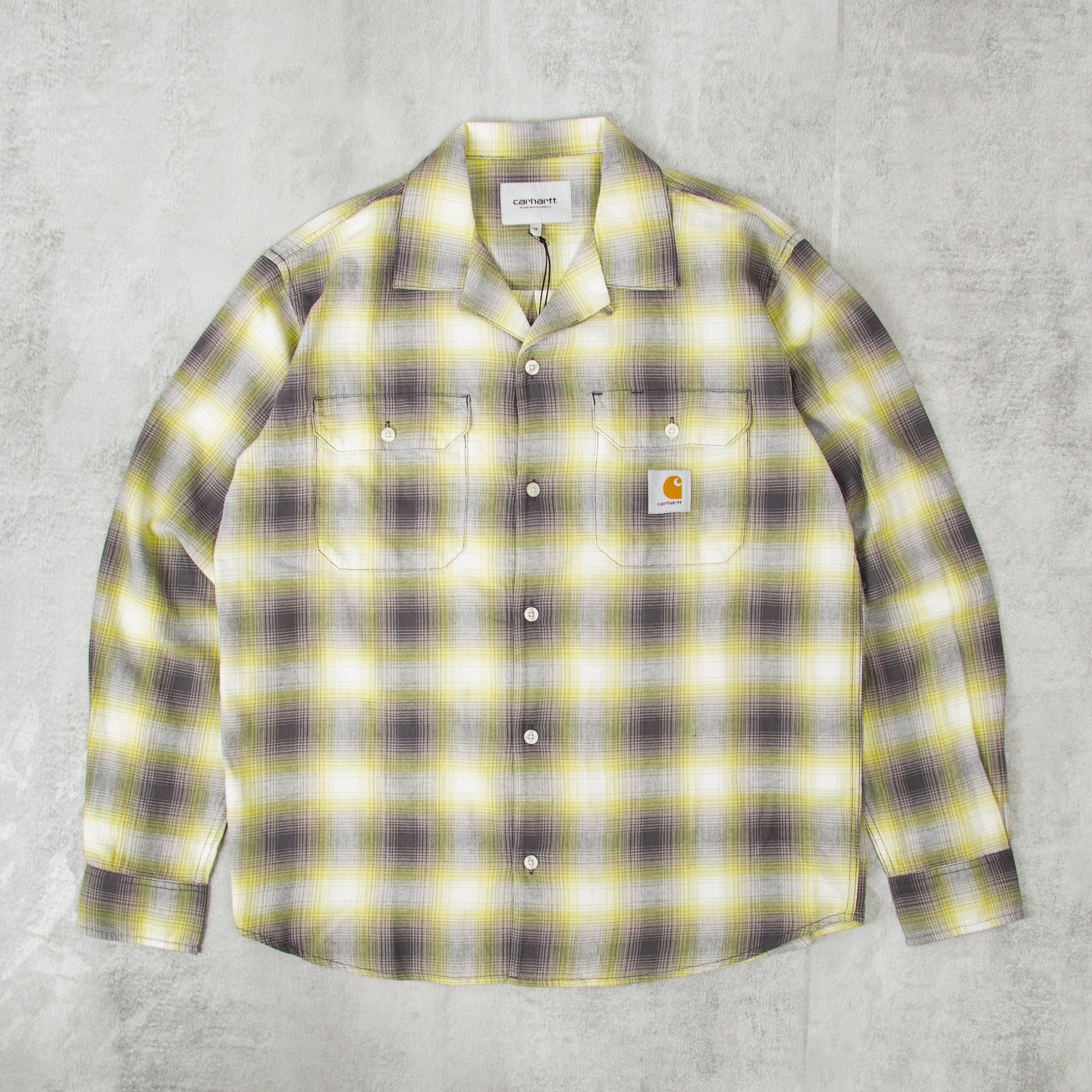 Buy the Carhartt WIP Blanchard L/S Shirt - Arctic Lime