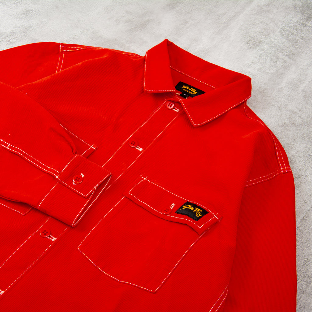 Buy the Stan Ray CPO Shirt Bedford Cord in Aged Red online Union Clothing Union Clothing