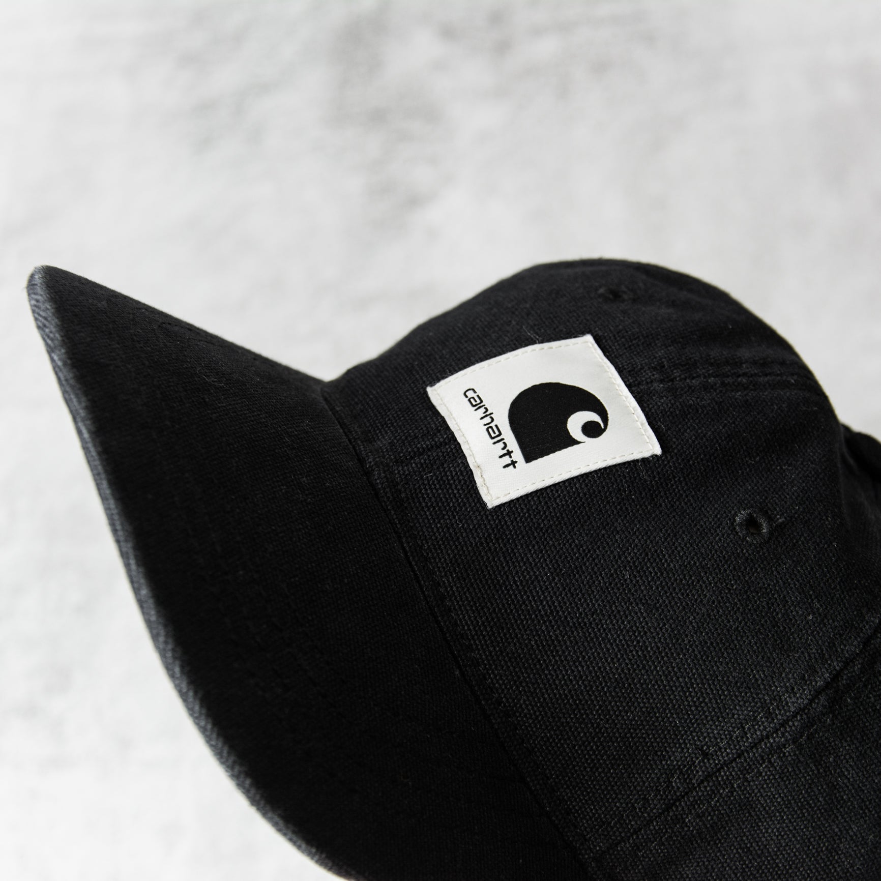 Buy the Carhartt WIP Canvas Cap - Black Stone Washed @Union