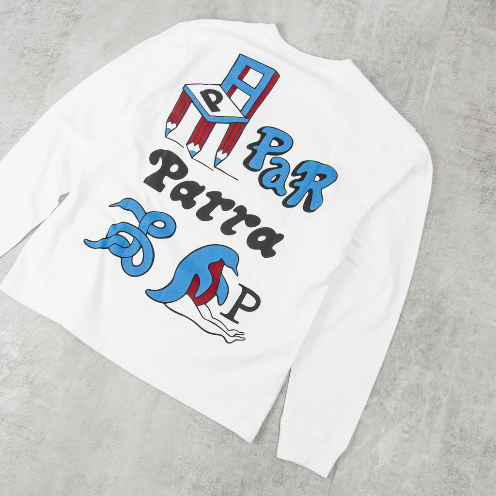By Parra Chair Pencil L/S Tee - White 2