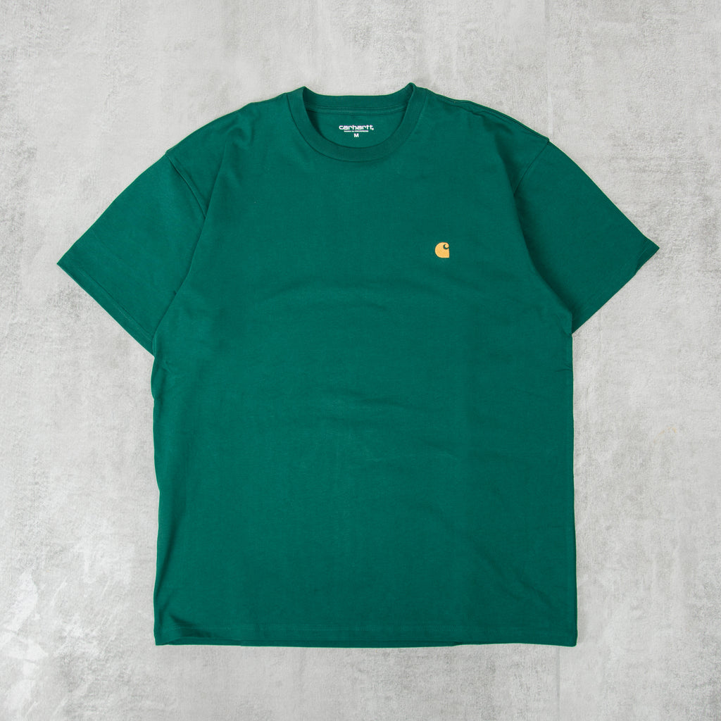 Carhartt WIP Chase S/S Tee - Chervil / Gold 1