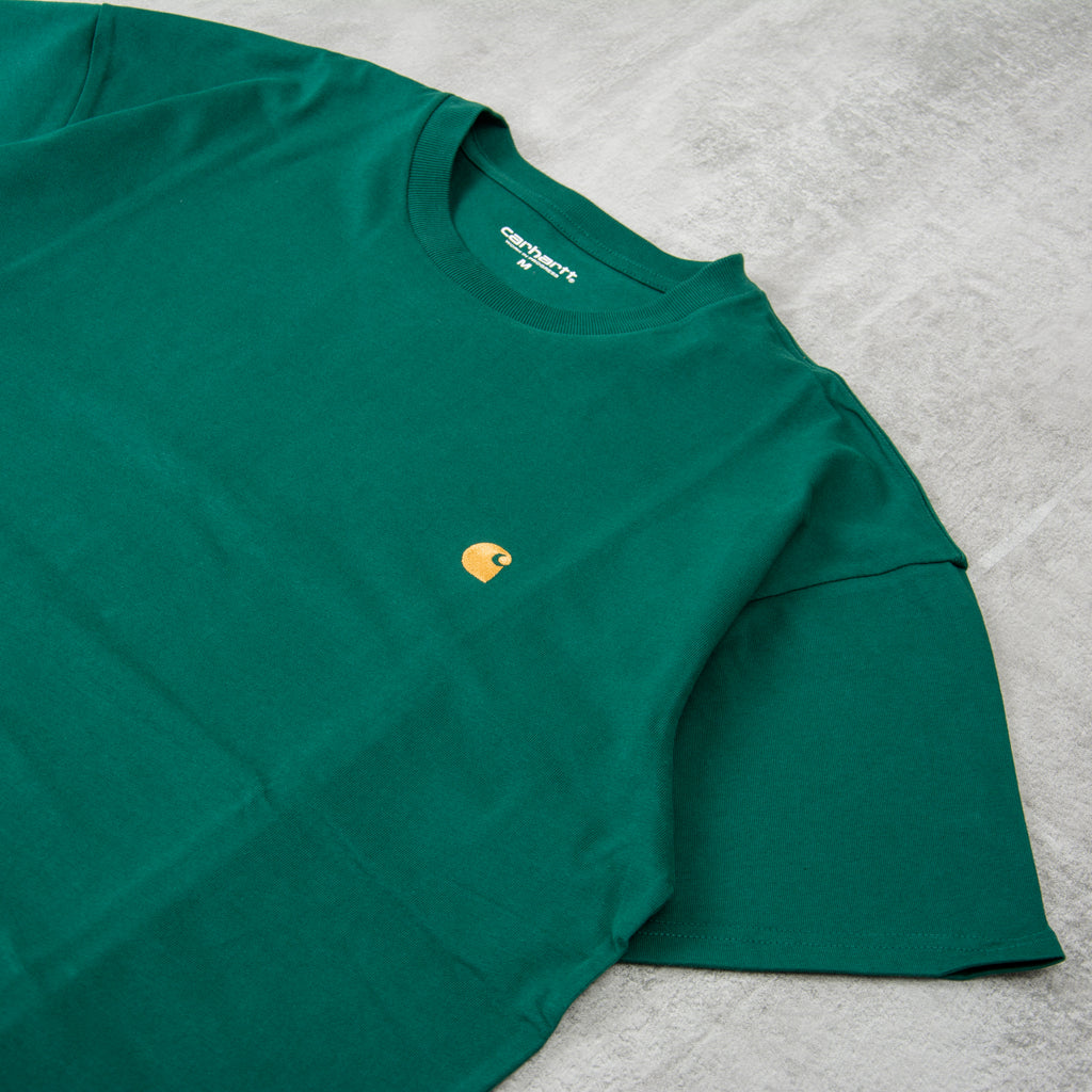 Carhartt WIP Chase S/S Tee - Chervil / Gold 2