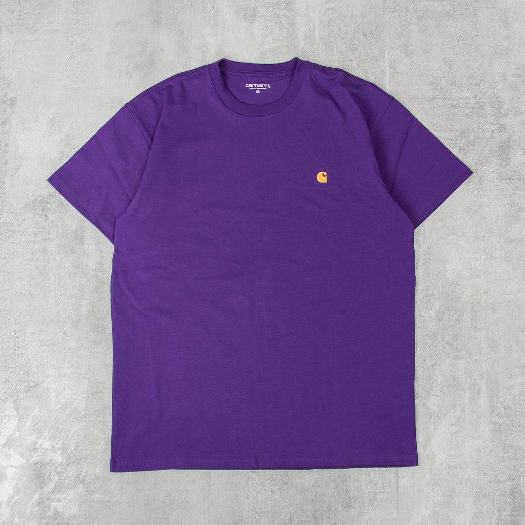 Carhartt WIP Chase S/S Tee - Tyrian / Gold 1