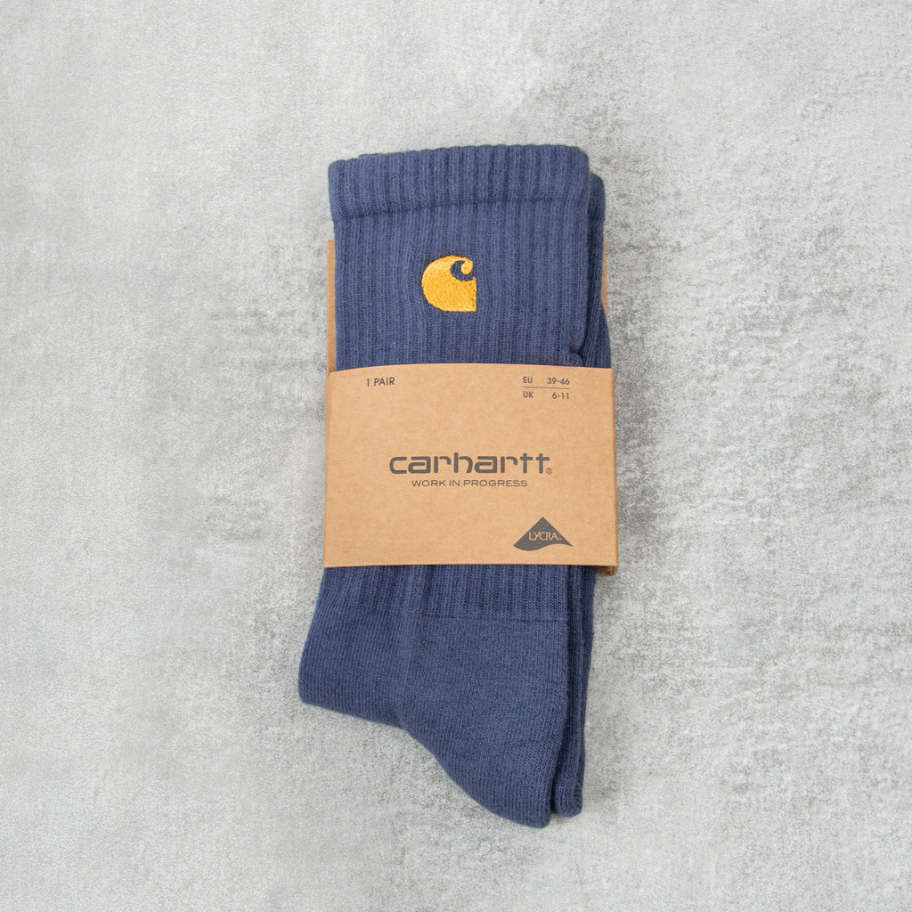 Carhartt WIP Chase Socks - Blue / Gold 1