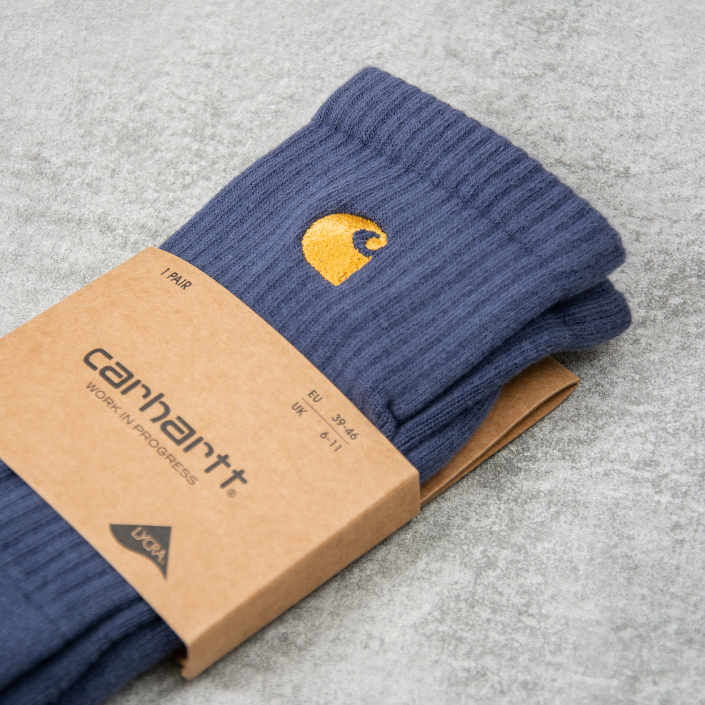 Carhartt WIP Chase Socks - Blue / Gold 2