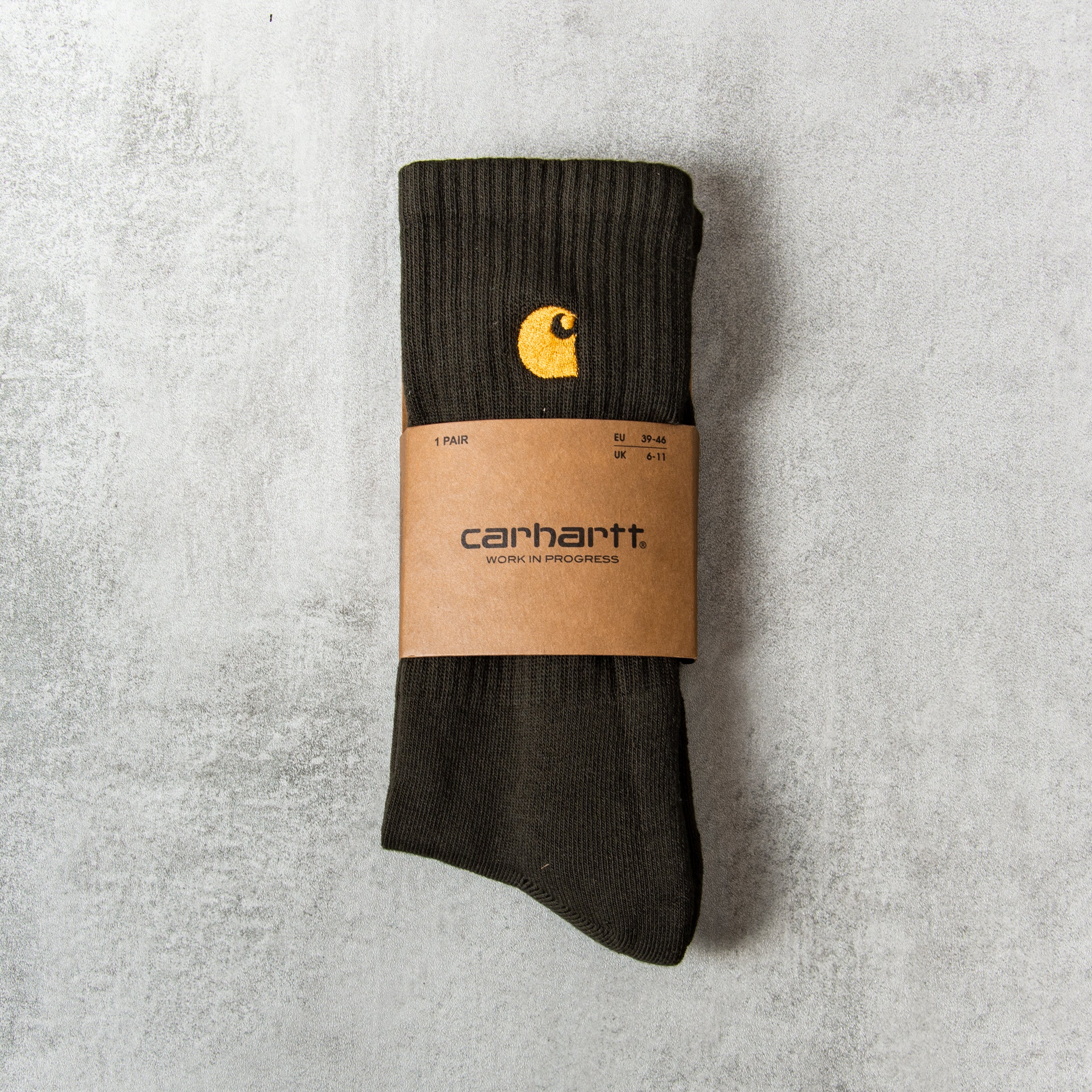 Buy Carhartt Chase Socks Storm Blue Gold @Union Clothing