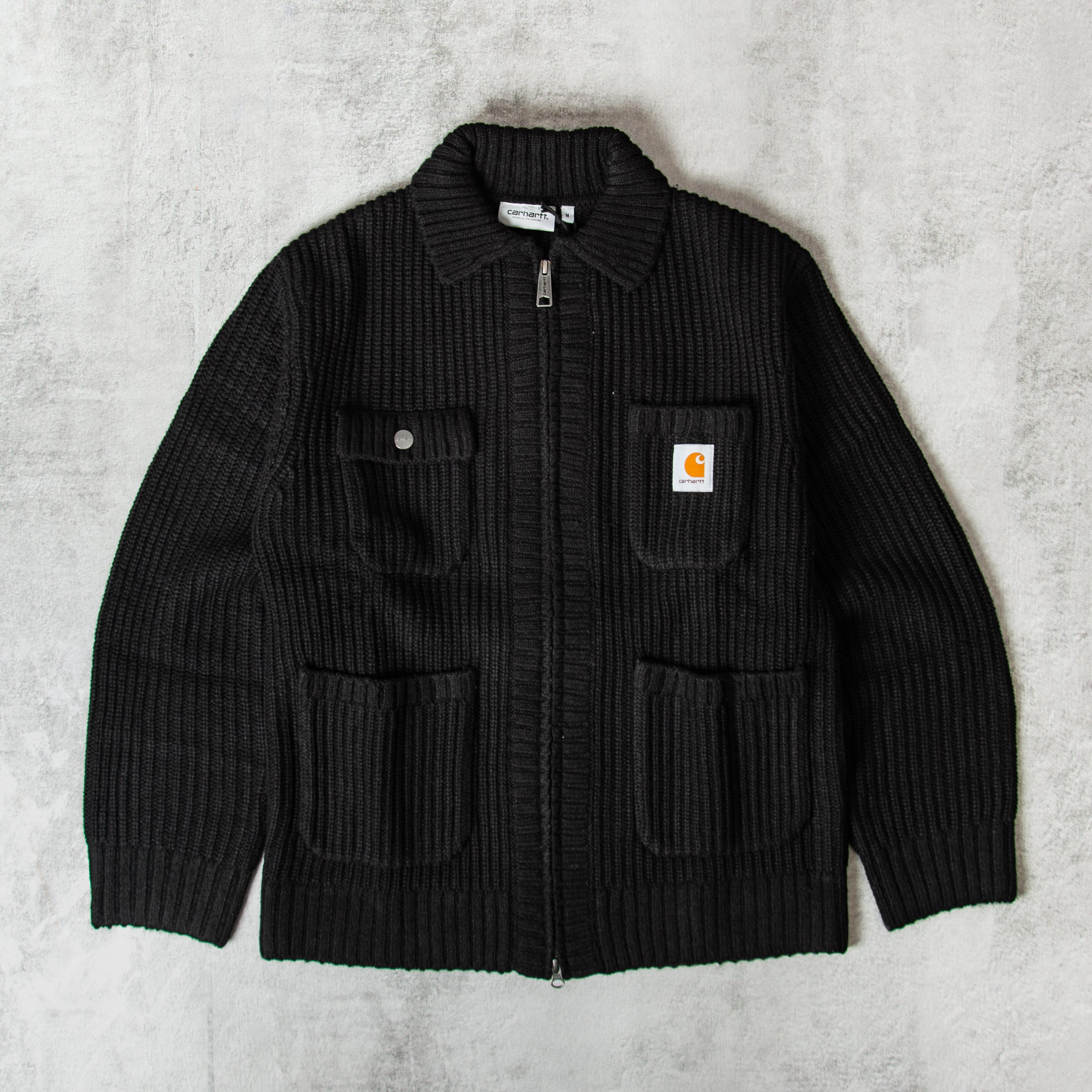 Buy Carhartt WIP Chore Knit Jacket Black@Union Clothing Union