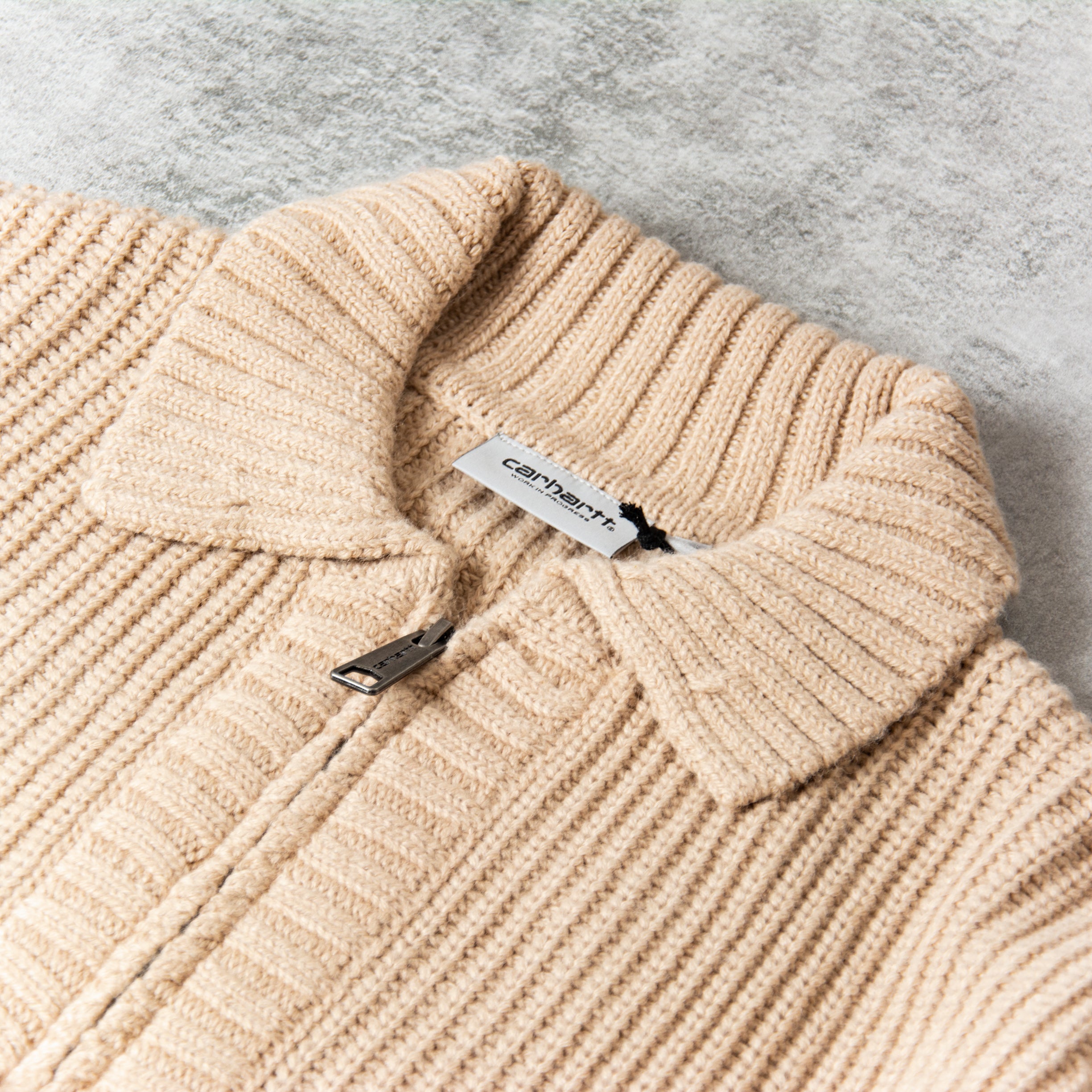 Buy Carhartt WIP Chore Knit Jacket - Fleur De Sel@Union Clothing 