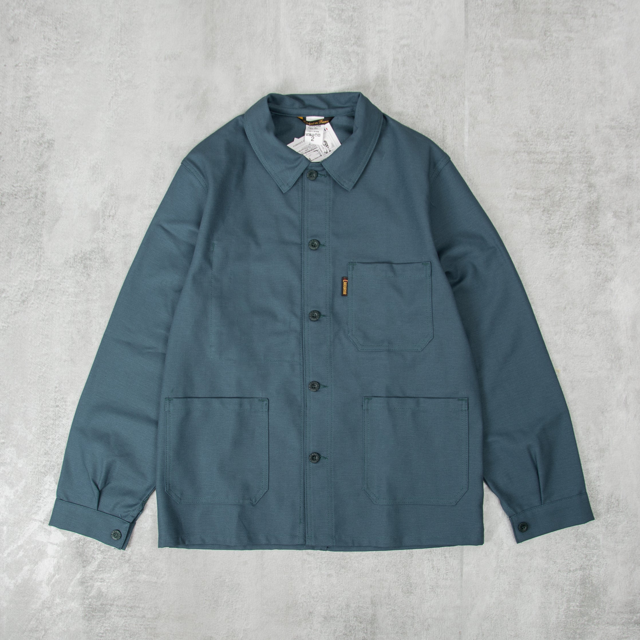 Buy the Le Laboureur Cotton Work Jacket - Vert @Union Clothing