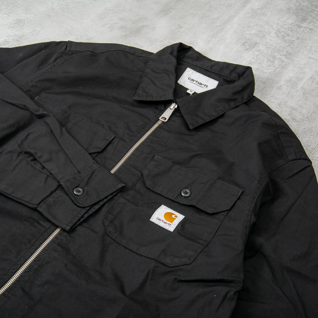 Carhartt WIP Craft Zip L/S Shirt - Black Rinsed 2