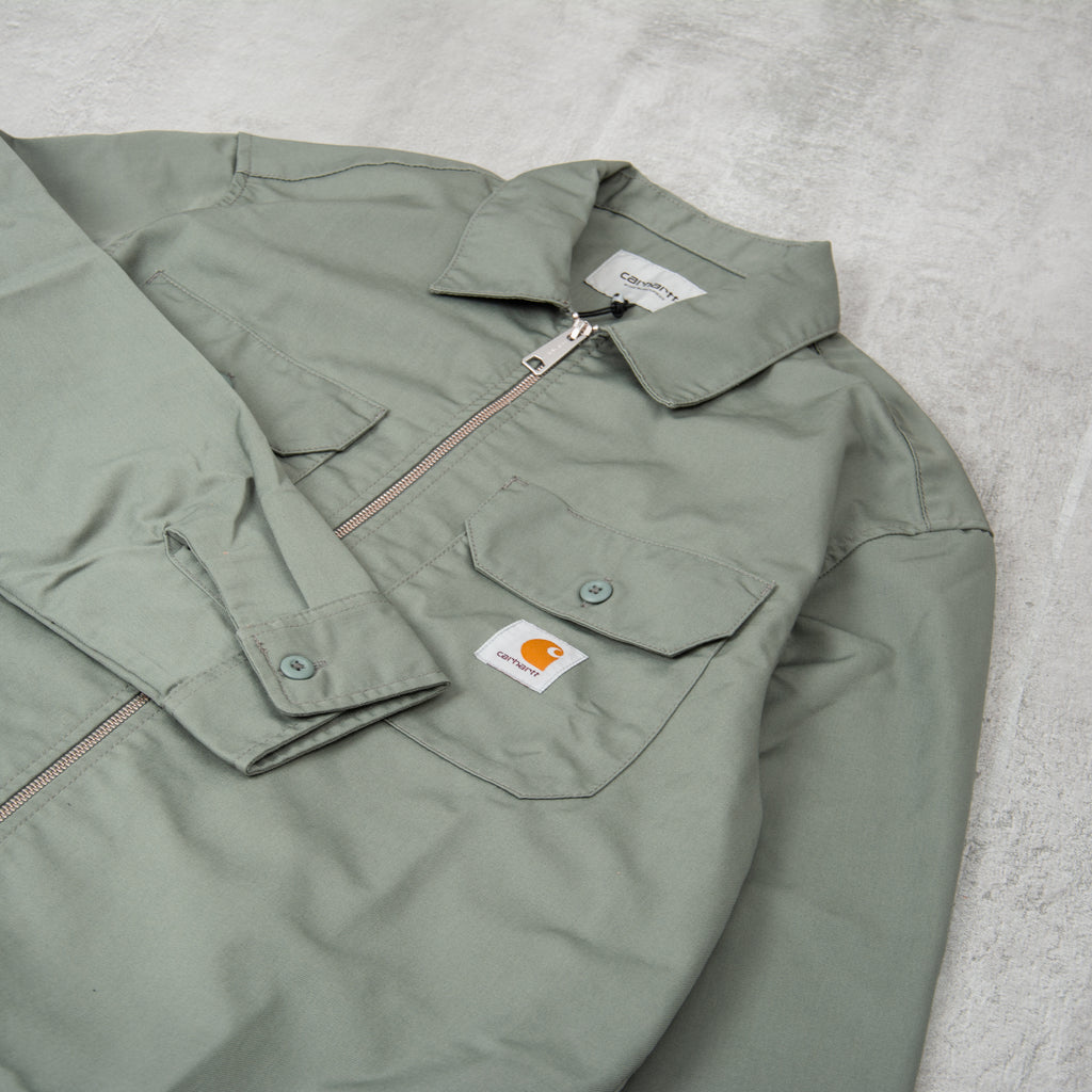 Carhartt WIP Craft Zip L/S Shirt - Smoke Green Rinsed 2