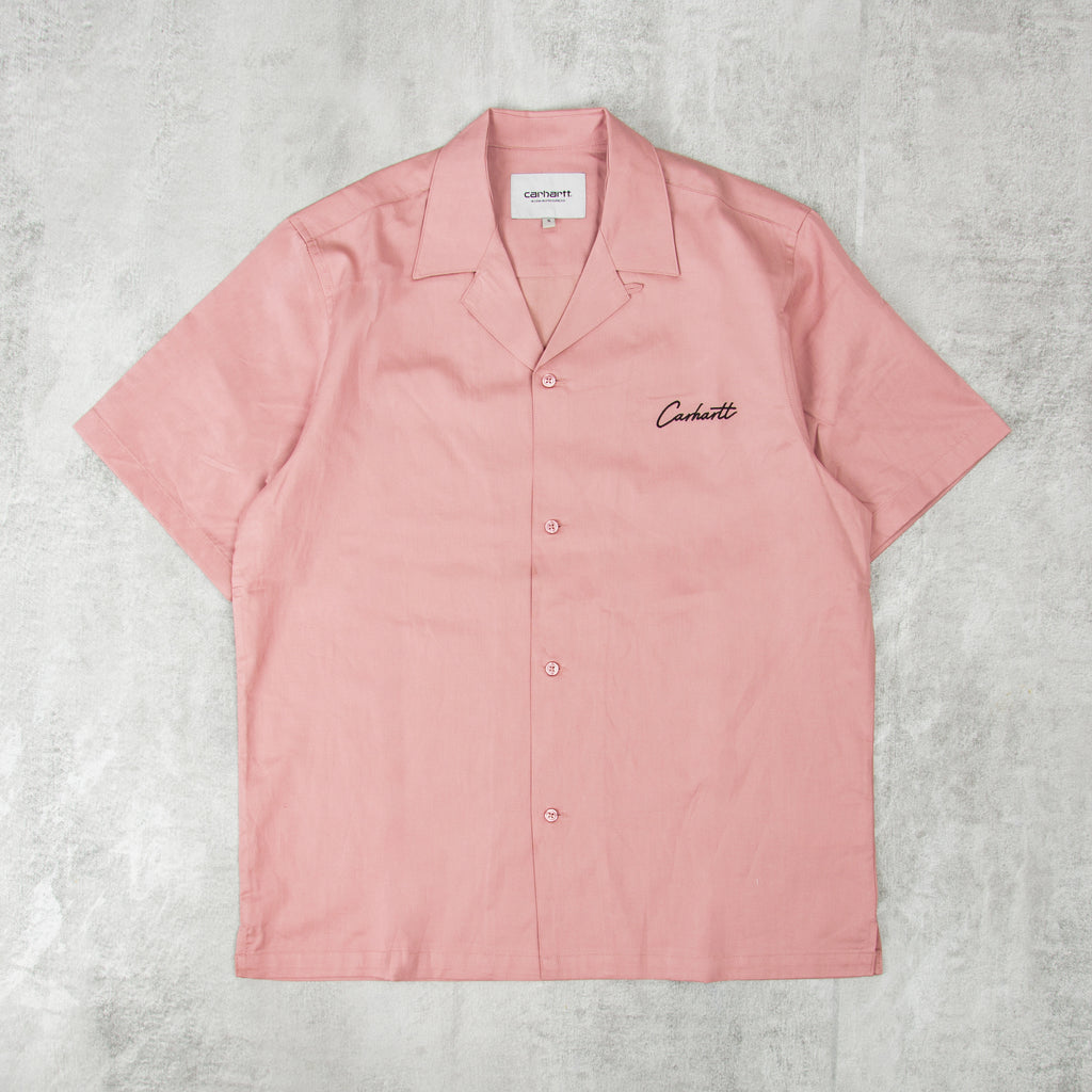 Carhartt WIP Delray S/S Shirt - Glassy Pink / Black 1