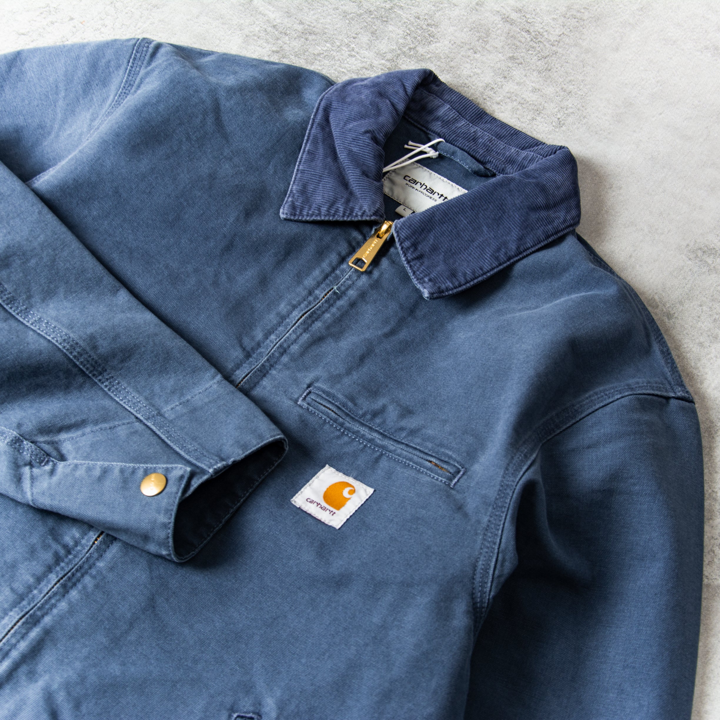 USA製Carhartt Detroit Jacket Blue Carhartt Men's Big & Tall Duck Detroit Jacket Work Utility