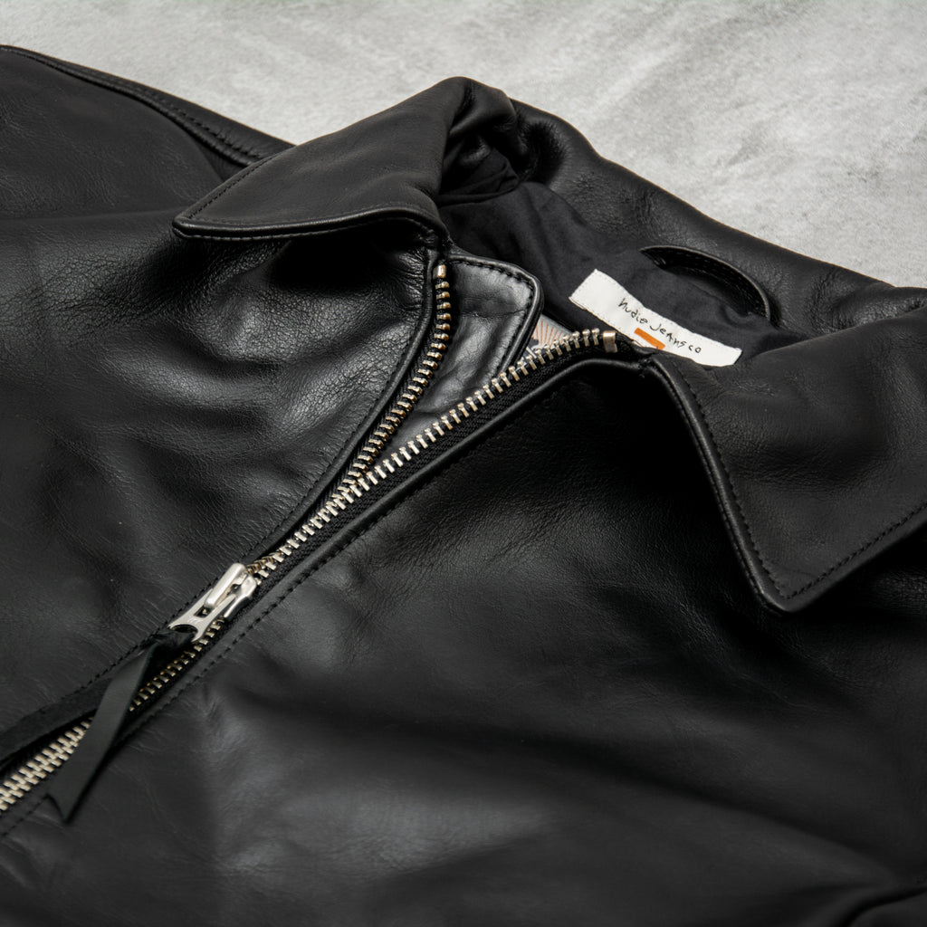 Nudie Eddy Rider Leather Jacket - Black 4