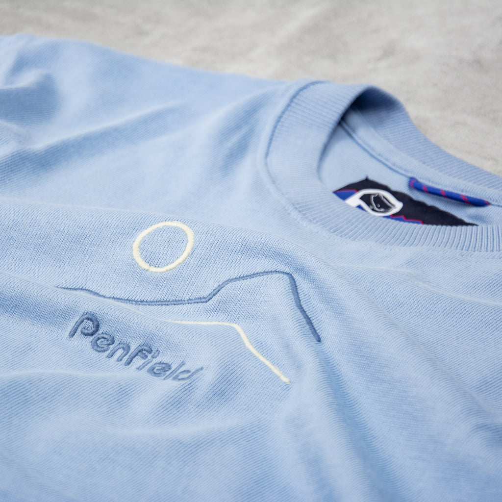 Penfield Embroidered Mountain Tee - Soft Chambray 2