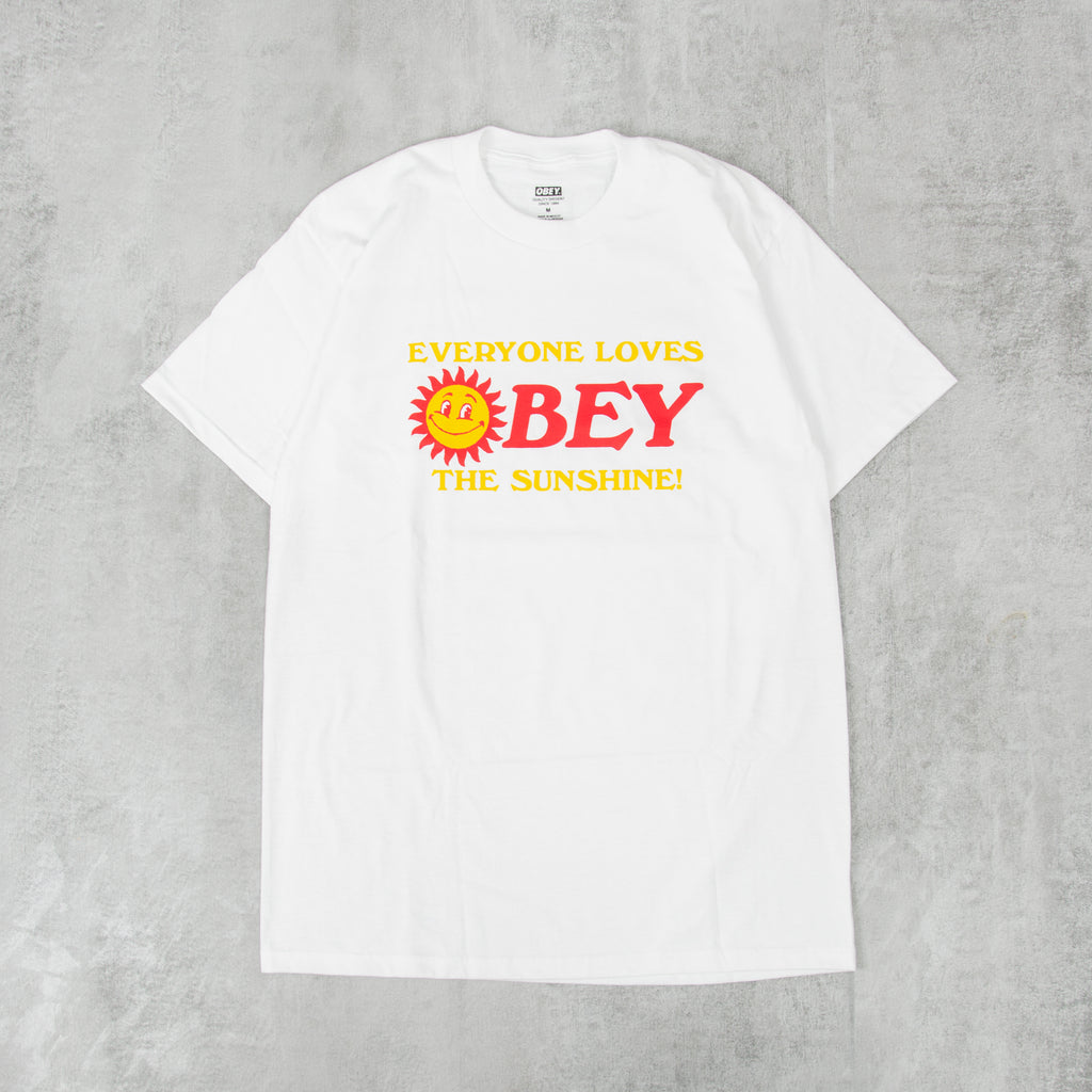 Buy the Obey Everyone Loves the Sunshine Tee - White @ Union Clothing ...