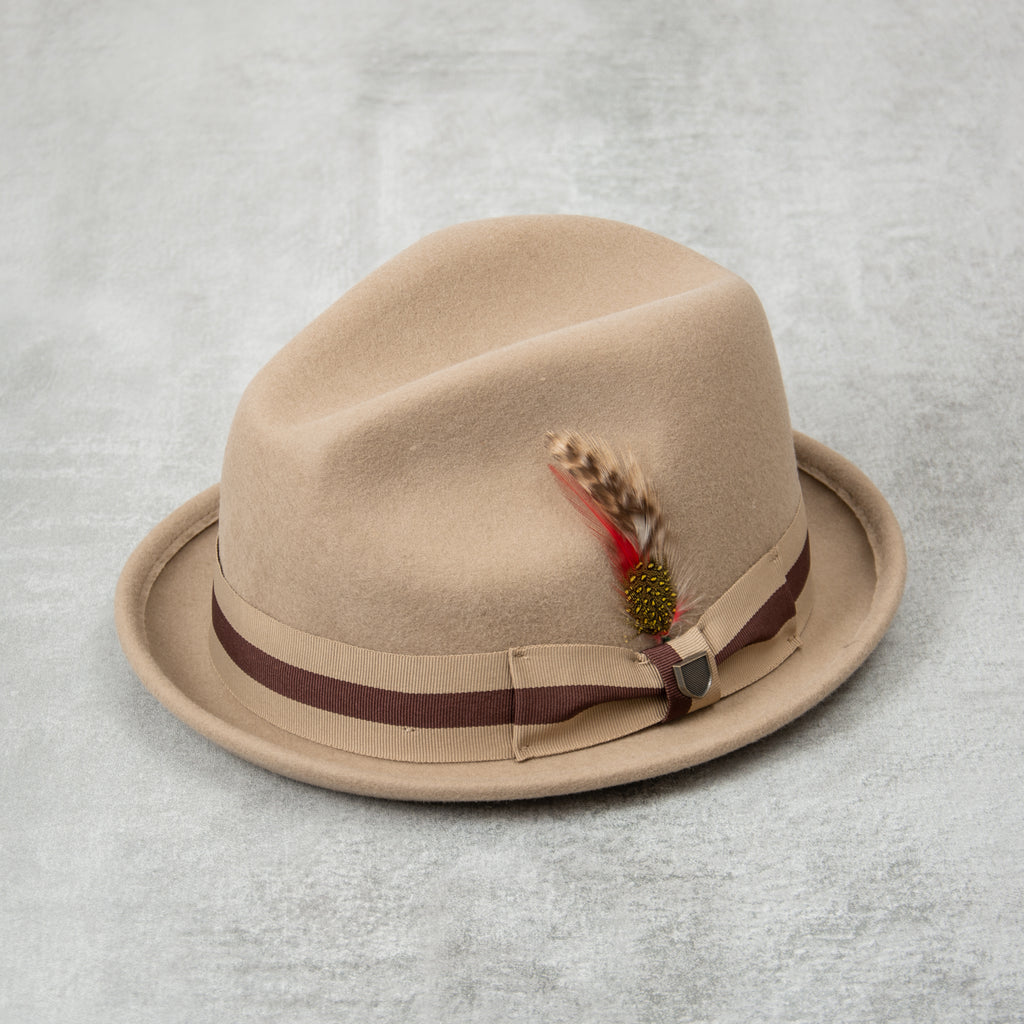 Brixton Gain Fedora - Sand / Brown 1