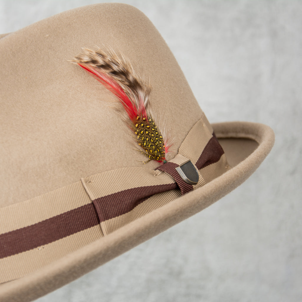 Brixton Gain Fedora - Sand / Brown 2