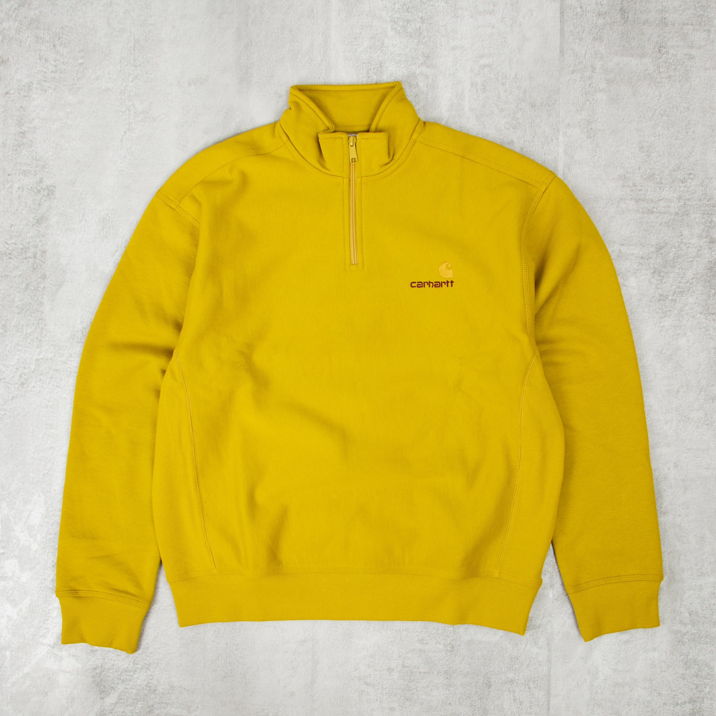 【人気！】Carhartt イエロー American Script フーディ AmericanScriptSweat_I02547529S