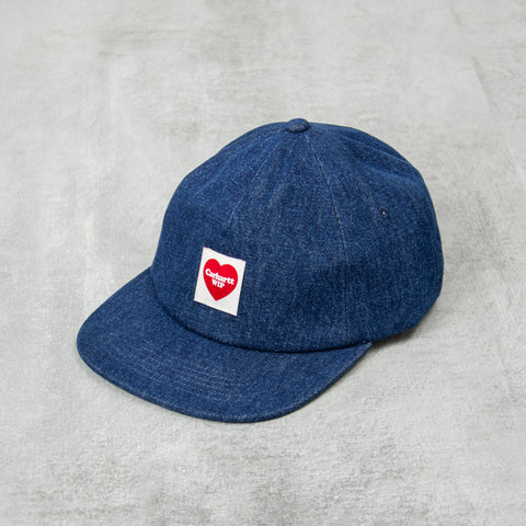 Buy the Carhartt WIP Heart Patch Cap - Blue Rinsed @Union Clothing