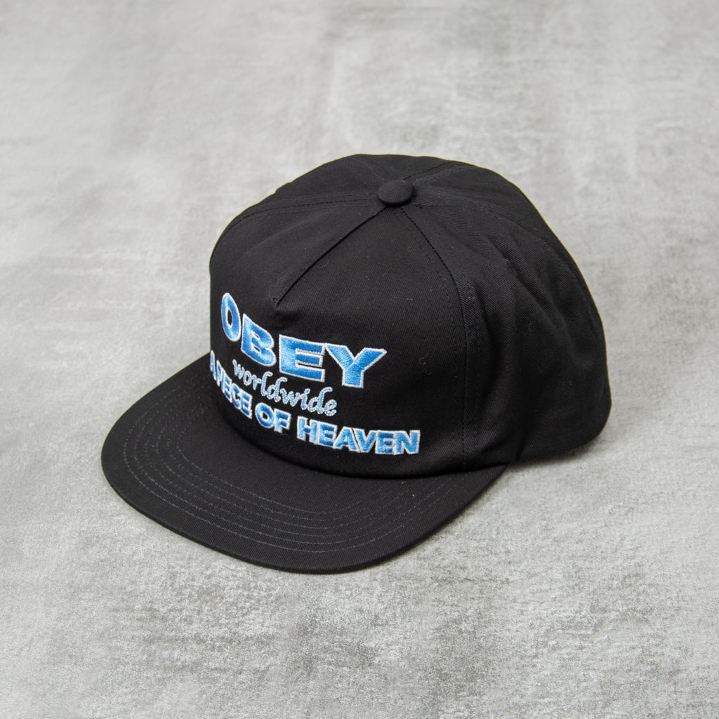 Obey Heaven 5 Panel Snapback - Black 1