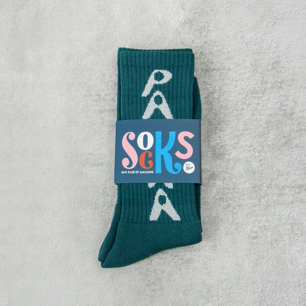 By Parra Hole Logo Crew Sock - Castleton Green 1