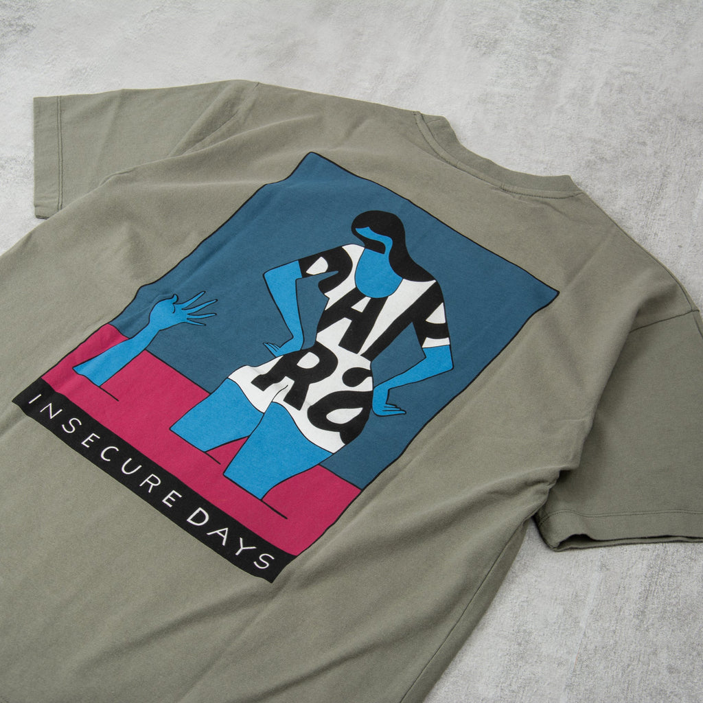 By Parra Insecure Days Tee - Greyish Green 2